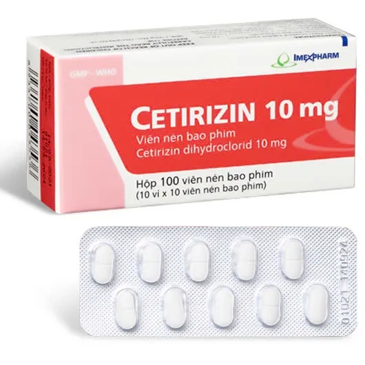 Cetirizin 10mg Imex (H/100v) – Giảm nhanh triệu chứng dị ứng hiệu quả và an toàn